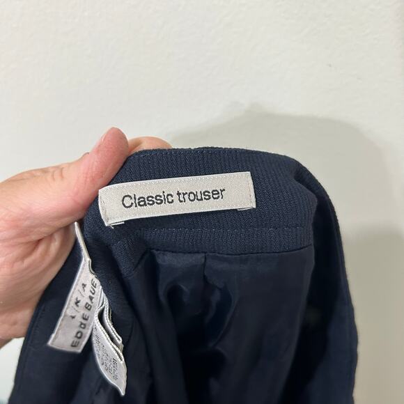 AKA Eddie Bauer Vtg Women 18 Tall Blue Wool Blazer Jacket & Classic Trousers Set - Picture 9 of 11